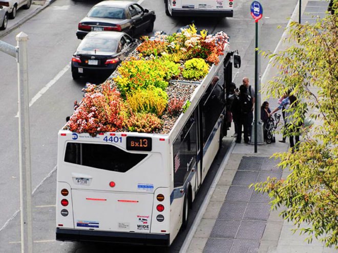 sustainable design, green design, green transportation, bus planter, green roofed bus, bus roots, marco castro cosio, gardening