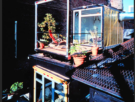 lot-ek, shipping container architecture, shipping container penthouse, penthouse, prefab house, prefab architecture, truck, container, empire state building, manhattan, new york city, nyc, green architecture, eco architecture, sustainable architecture