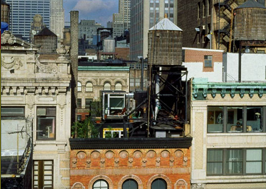 lot-ek, shipping container architecture, shipping container penthouse, penthouse, prefab house, prefab architecture, truck, container, empire state building, manhattan, new york city, nyc, green architecture, eco architecture, sustainable architecture