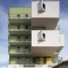 courbevoie, laminated panels, Rain-water collection, planted roof, heated flooring, loggia, green roof, living roof, apartments, green apartments, france, paris, koz, green architecture, eco architecture, sustainable architecture, social housing, green living