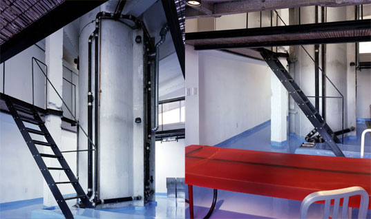 morton loft, loft, petroleum tank, tanker, lot-ek, lot ek, lotek, sleepind pod, recycled materials, container living, green home, green design, green architecture, eco architecture, sustainable architecture, manhattan, new york,