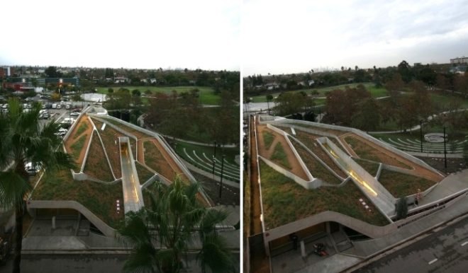 Holocaust Museum, LA Halocaust Mermorial, greenroof, park roof, green museum, LA green building,