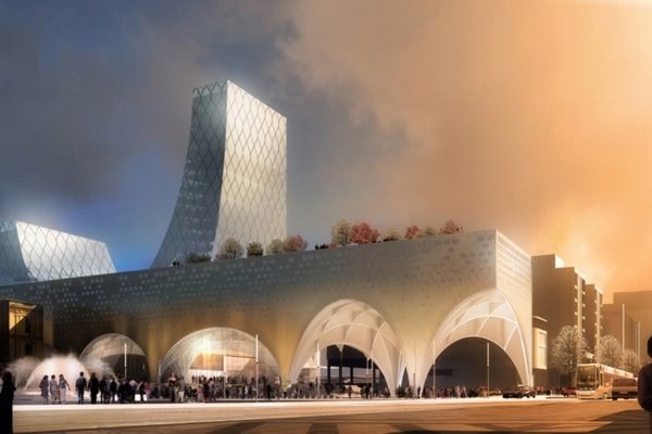 New Oslo Train Station Features Massive Rooftop Park