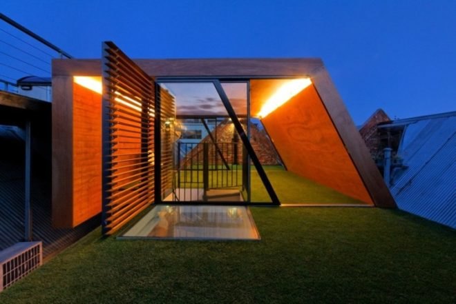 natural lighting, Andrew Maynard Architects, green retrofit, warehouse retrofit, pop top, Green building Australia
