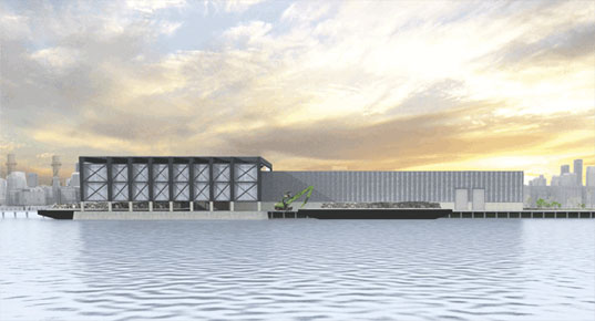 Sunset Park Material Recycling Facility, sims metal management, nyc, new york city, recycling center, sunset park, brooklyn, planyc, recycling, green design, eco design, sustainable design