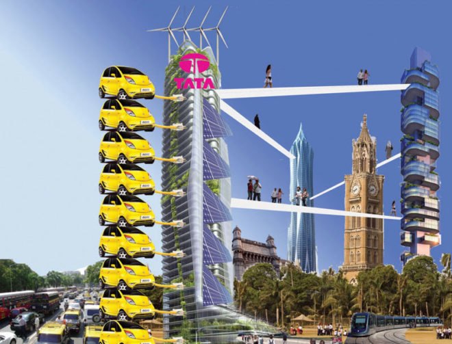 tata tower, eco skyscraper, mumbai, green skyscraper, alternative energy, india, tata, green car, green design, eco architecture, sustainable architecture, green architecture