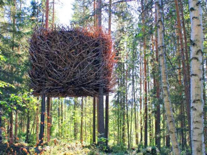treehotel, sweden, prefab hotel, green building, sustainable architecture, eco hotel