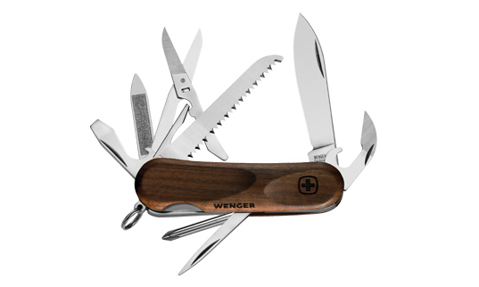 Wenger, EvoWood, Swiss Army Knife, sustainable design, green design, green pocket knife, sustainably harvested wood, certified wood