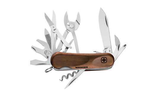 Wenger, EvoWood, Swiss Army Knife, sustainable design, green design, green pocket knife, sustainably harvested wood, certified wood