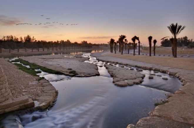 watershed management, desert water treatment, Riyadh park, Desert river, Jens Bodeker, Wadi Hanifa, Aga Khan Award, watershed restoration,