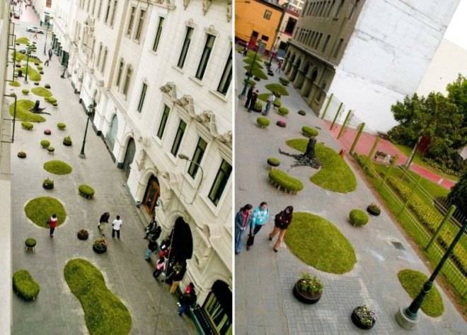 green invasion, invasion verde, lima, peru, pop up park, urban park, green design