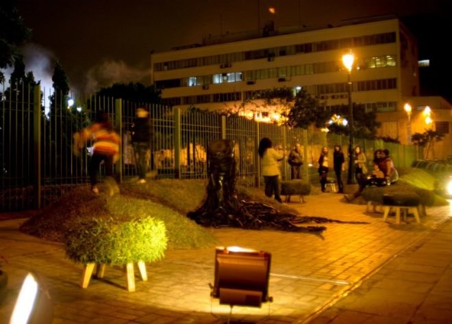 green invasion, invasion verde, lima, peru, pop up park, urban park, green design