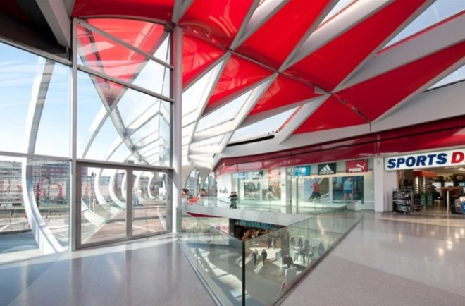 Médiacité, Liège, Belgium, Ron Arad, shopping center, BREEAM, daylighting, ETFE