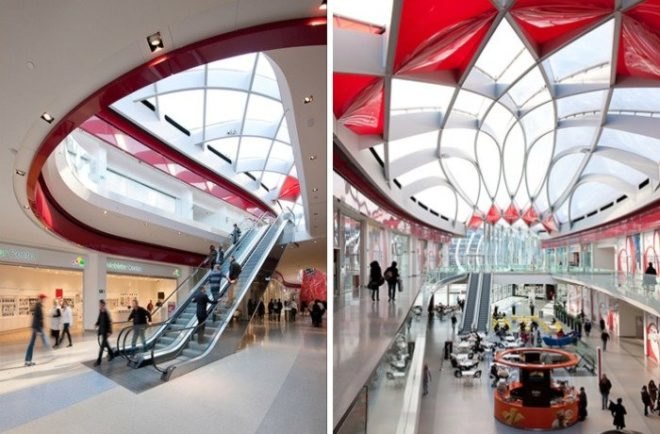 Médiacité, Liège, Belgium, Ron Arad, shopping center, BREEAM, daylighting, ETFE
