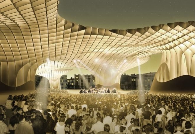 Metropol Parasol, J. Mayer H., Seville, spain, urban design, green design, sustainable architecture
