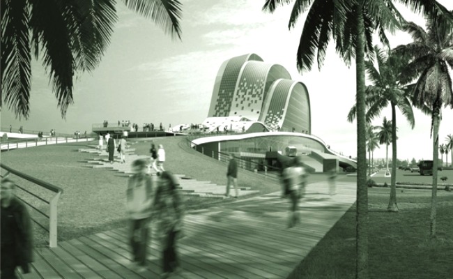 cruise ship terminal, taiwan, sun and associates, solar power, green roof, green design, sustainable architecture