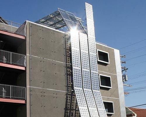 Tighe Architecture, WeHo green building, West Hollywood green building, green apartment, LA green building,solar facade, green courtyard, green low income housing,