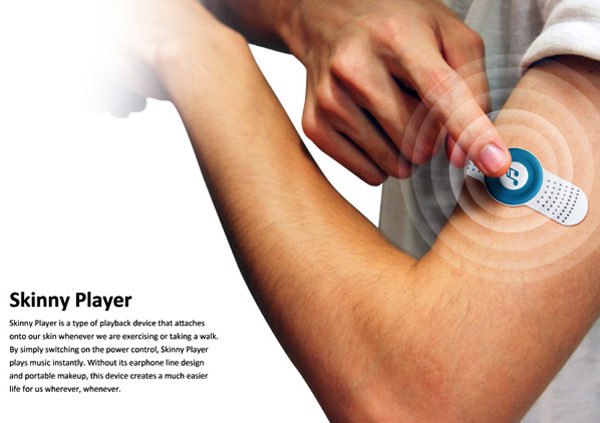 Sticky Band-Aid Sized MP3 Player is Powered by Body Heat