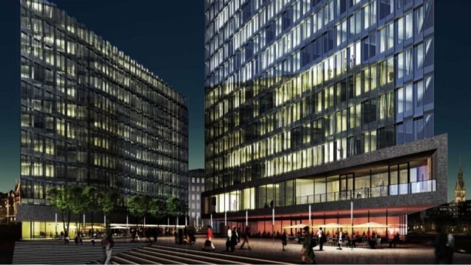 der spiegel headquarters, henning larsen architects, hamburg, hafencity, green building, sustainable architecture