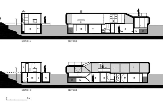 watervilla de omval, +31 architects, amsterdam, houseboat, floating house, green design