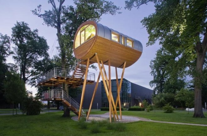 baumraum, Eco Architecture, green design, world of living, weber haus, weber house, Prefab architecture, small living, small space, sustainable design, tiny houses, tree house, treehouse, Treehouses, tree houses, green architecture