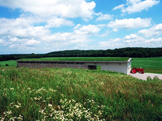 Kansas, Longhouse, green roof, rockhill and associates, green home, eco home
