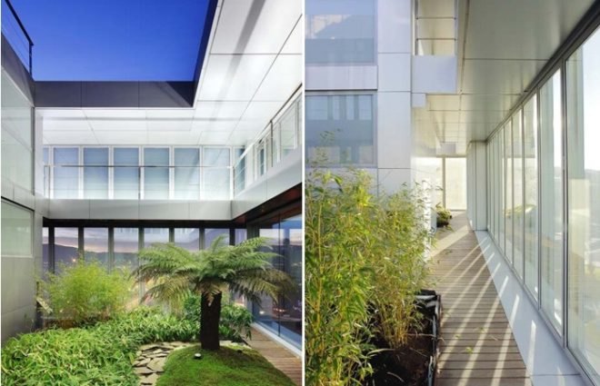 Green office tower, double skin facade, daylighting, natural cooling office, Hoz Fontán Arquitectos, Spain Green building, Spain green highris