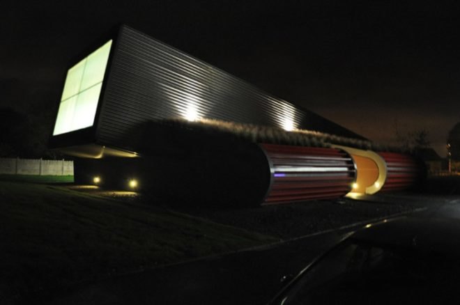 day lit gym, french green building, green gym, green roof, Jean Marc Rivet Gym, Saint Gilles building, solar panel roof,