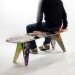 green furniture, green interiors, green home decor, Green design, upcycled furniture, green products, recycled products, skateboarding, Deckstool