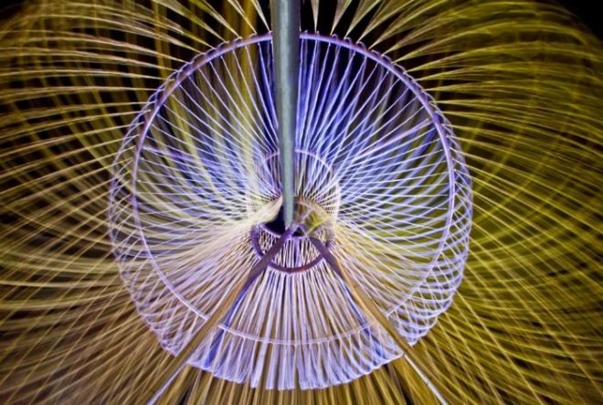 exhale pavilion, rachely rotem, phu hoang, art basel miami beach, art installation, glowing ropes
