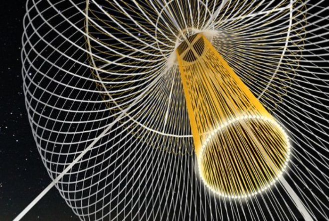 exhale pavilion, rachely rotem, phu hoang, art basel miami beach, art installation, glowing ropes