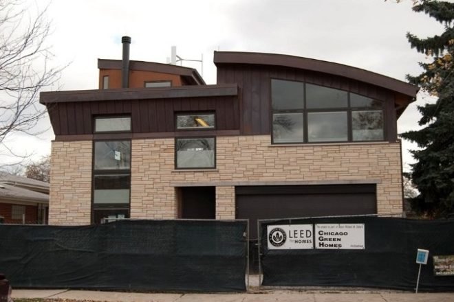 helenowski residence, green renovation, leed home, green roof, zero energy, chicago, green home, eco home