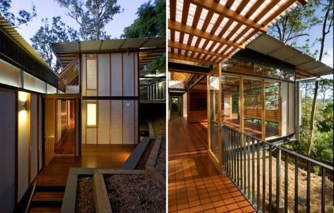 hilltop house, richard cole architecture, rainwater collection, site sensitive home, green building, sustainable architecture