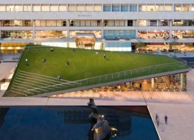 hypar pavilion, lincoln center, Diller Scofidio + Renfro, green roof, lincoln ristorante, green building, sustainable architecture