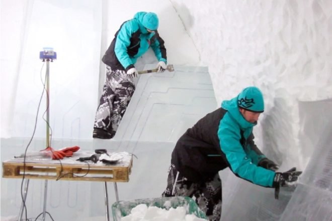 tron, icehotel, sweden, el wire, energy efficient lighting, legacy of the river, green lighting