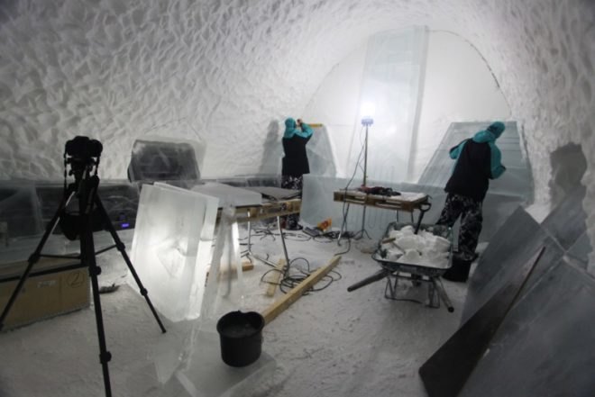 tron, icehotel, sweden, el wire, energy efficient lighting, legacy of the river, green lighting