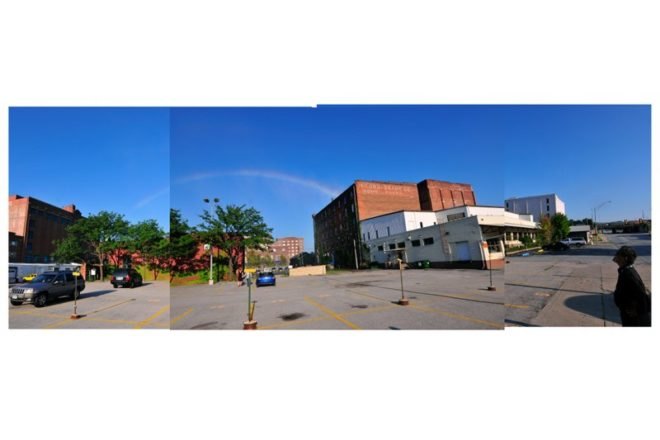 michael jones mckean, the rainbow project, artificial rainbow, rainwater, solar power, bemis center, eco art