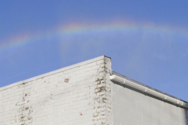 michael jones mckean, the rainbow project, artificial rainbow, rainwater, solar power, bemis center, eco art