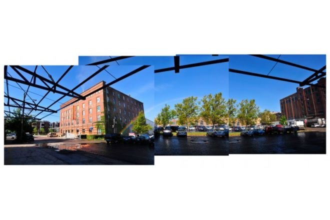 michael jones mckean, the rainbow project, artificial rainbow, rainwater, solar power, bemis center, eco art