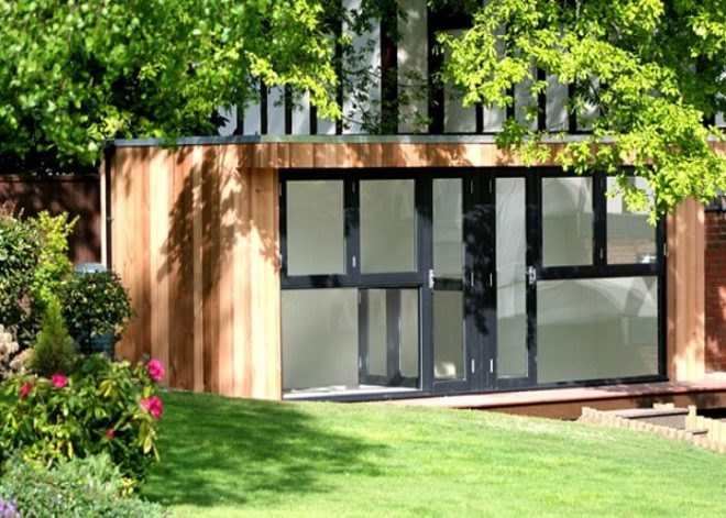roomworks, garden office, green roof, home office, uk, green design, sustainable architecture