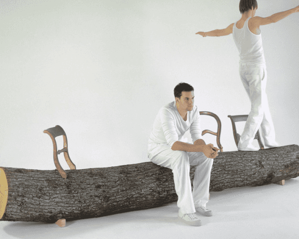 Jurgen Bey's Fallen Tree Trunk Bench for Droog