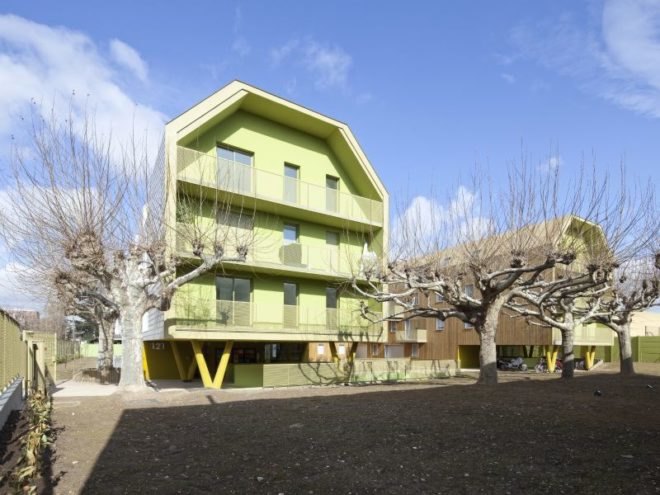 social housing project, bondy, paris, atelier du pont, green building, sustainable architecture