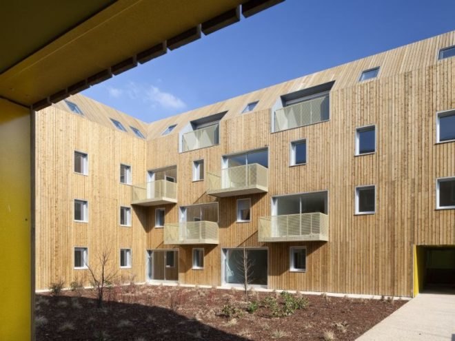 social housing project, bondy, paris, atelier du pont, green building, sustainable architecture