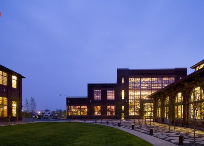 Urban Outfitters Headquarters, Meyer Scherer & Rockcastle, green renovation, adaptive reuse, green design, sustainable architecture