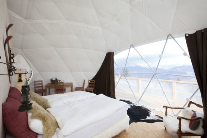 whitepod, swiss alps, eco resort, geodesic dome, green design, eco travel