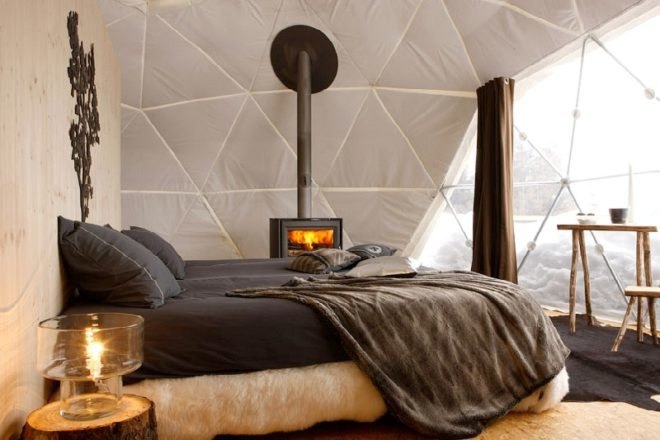 whitepod, swiss alps, eco resort, geodesic dome, green design, eco travel
