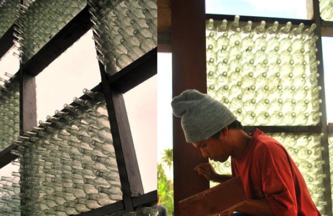 bottle school, illac diaz, school made of bottles, my shelter foundation, myshelterfoundation, bottle house, bottle architecture, green design, eco design, sustainable design, green architecture, eco architecture