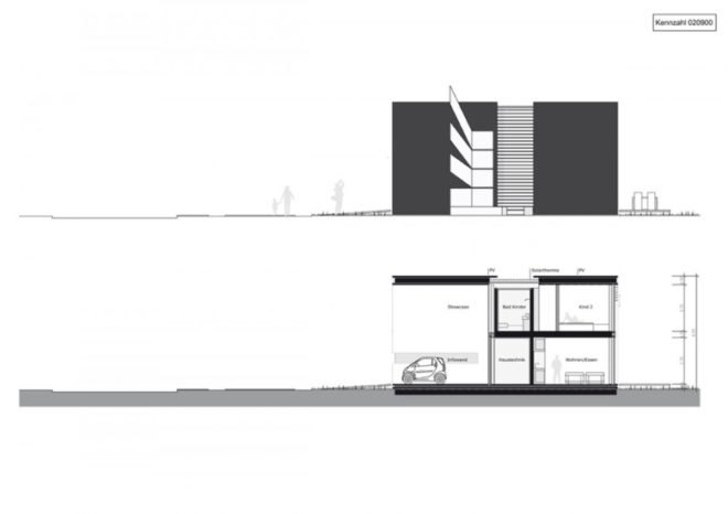 deconstruction, green building, net zero building, positive energy house, electric transportation,University of Stuttgart, ILEK, Plus-Energy House with Electromobility, German green building, Future home design