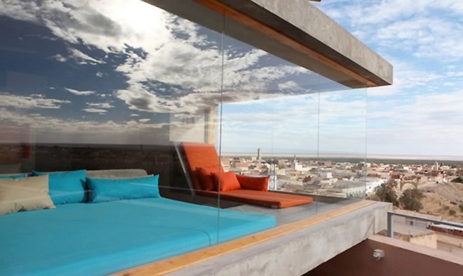 Local hotel design, Dar HI, Tunisia green hotel, African green hotel, eco tourism, Matali Crasset, localy sourced building materials, green hotel design, palm furniture, palm fiber,