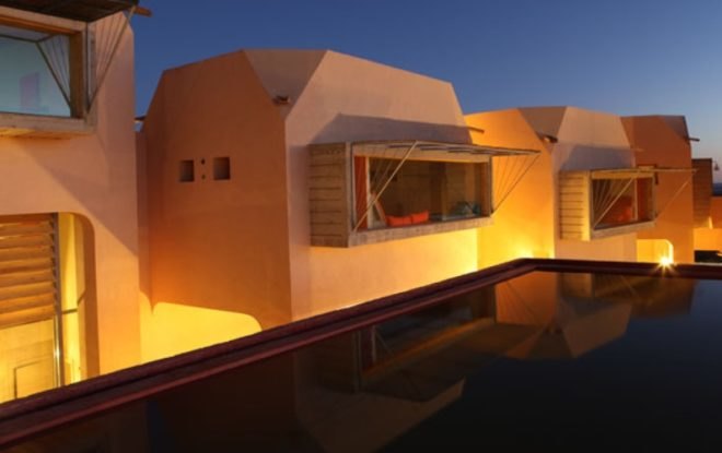 Local hotel design, Dar HI, Tunisia green hotel, African green hotel, eco tourism, Matali Crasset, localy sourced building materials, green hotel design, palm furniture, palm fiber,